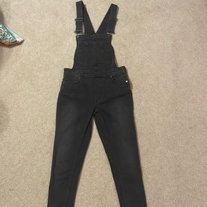Black Denim Free People Overalls Size 27
